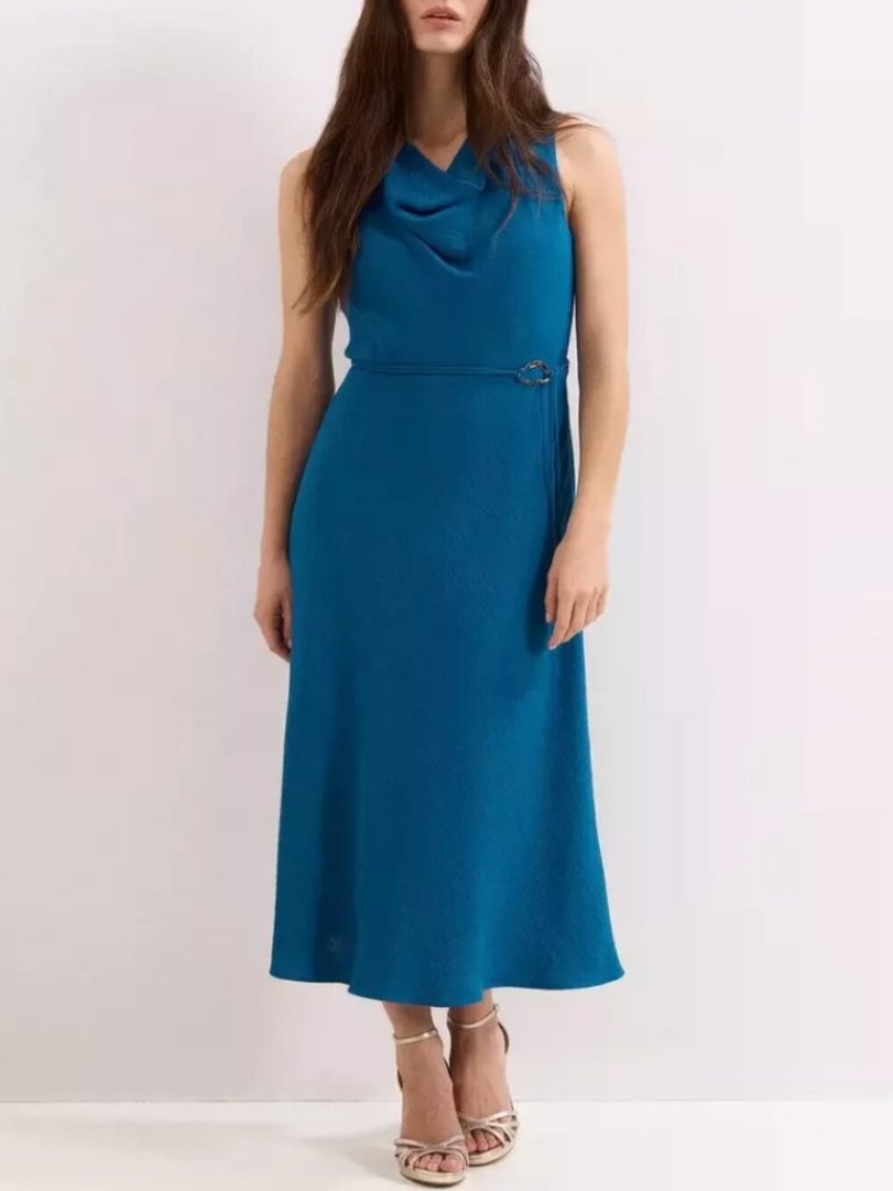 Phase Eight Cassidy Midi Dress US8/10/12 Blue Business Causal Party